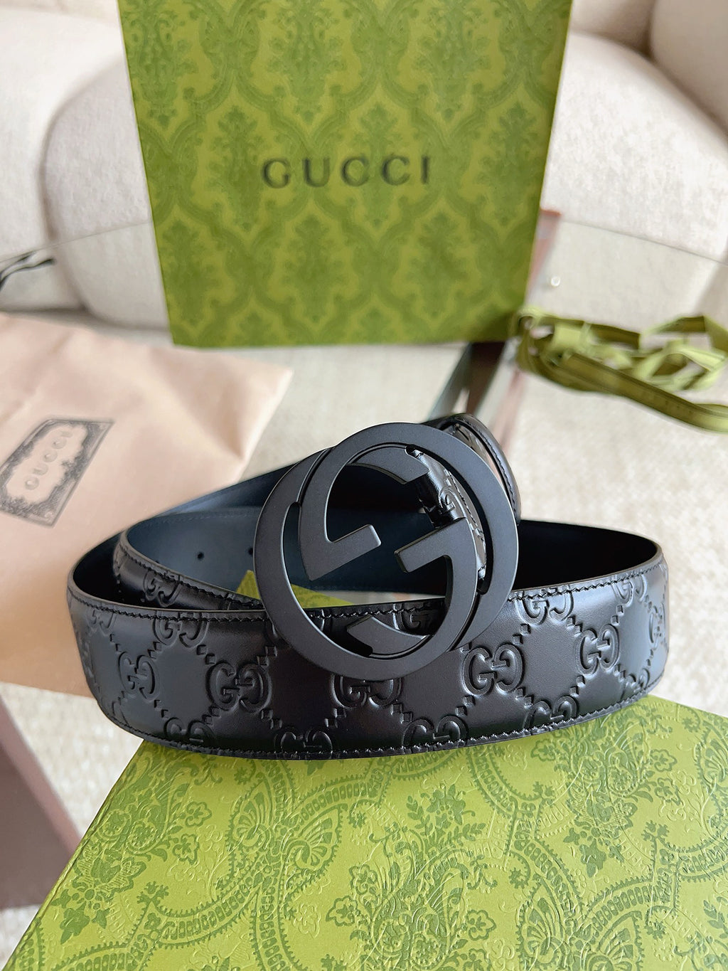 GUI Stylish classic belt with double G buckle 26032705