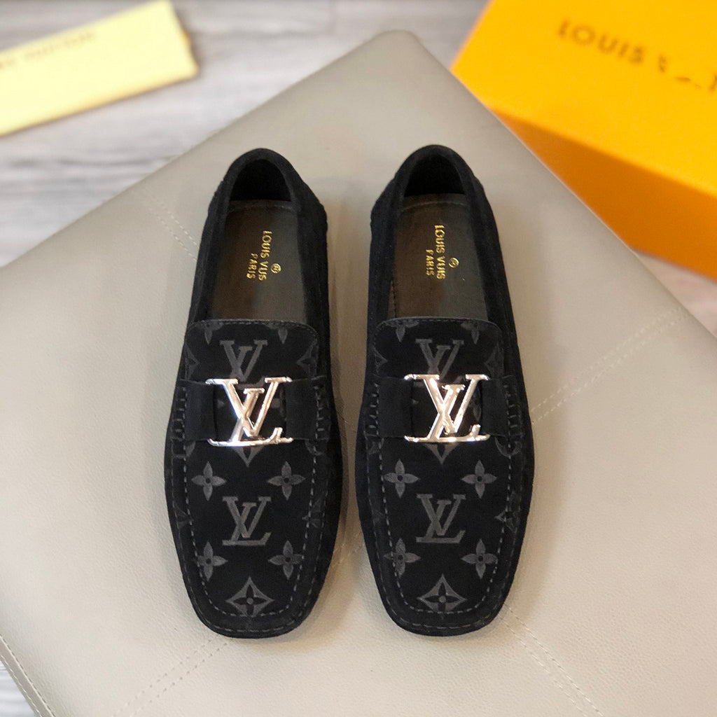 Nubuck-embossed slip-ons loafers PD16060101