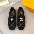 Nubuck-embossed slip-ons loafers PD16060101