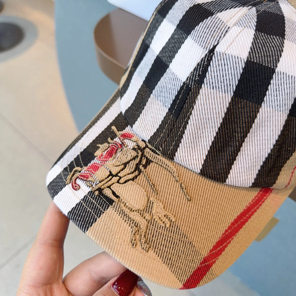 New spring collection checkered baseball cap 1426012803