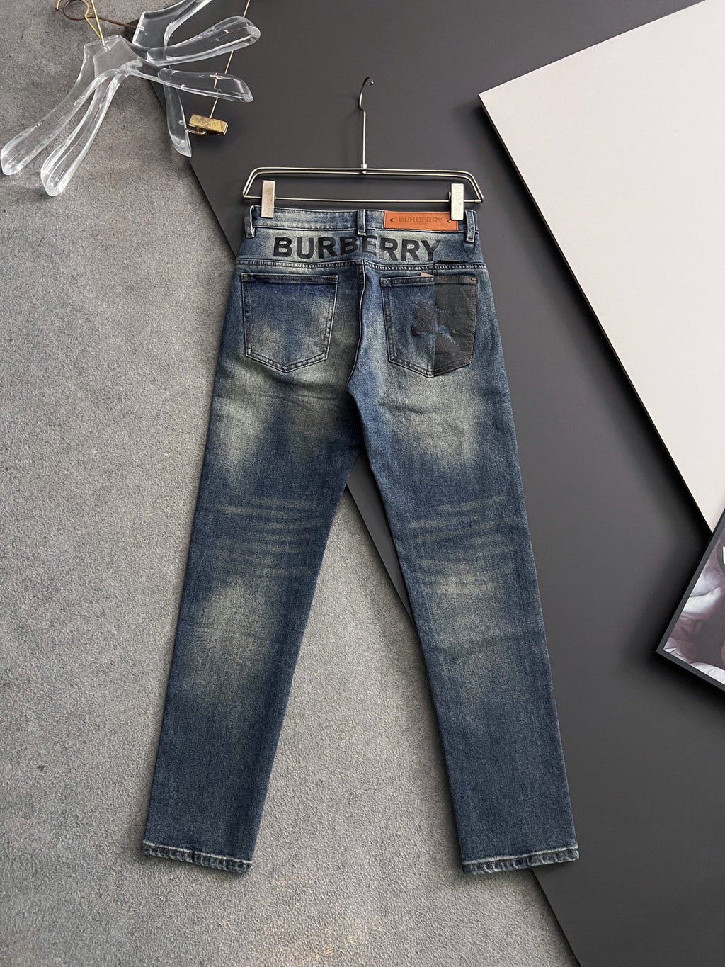 TB Heavy-duty washed stretch denim jeans 1825122601