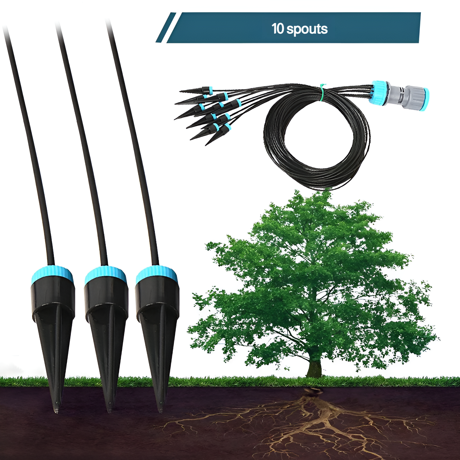 10-head drip kit watering device lazy watering tool seepage business trip home drip irrigation succu