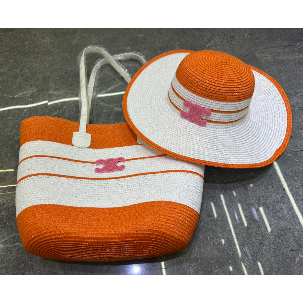 New Fashion Hundred Beach Hat and Bag Set 1025040115