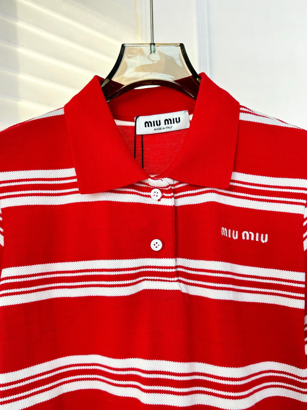 M 24SS Contrast Color Striped Short Polo Short Sleeve 1824072302