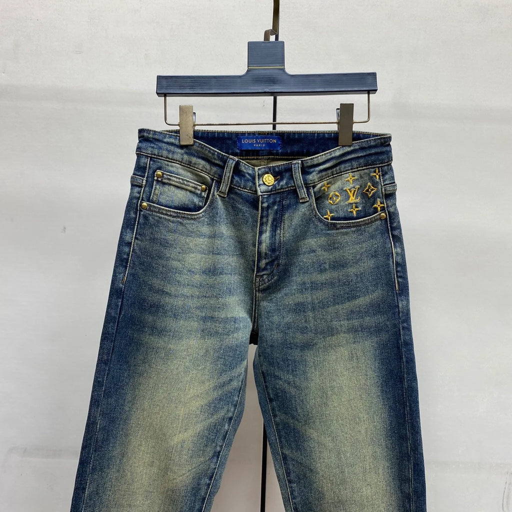 High-End Men’s Fitted Straight-Leg Jeans BS1026071503