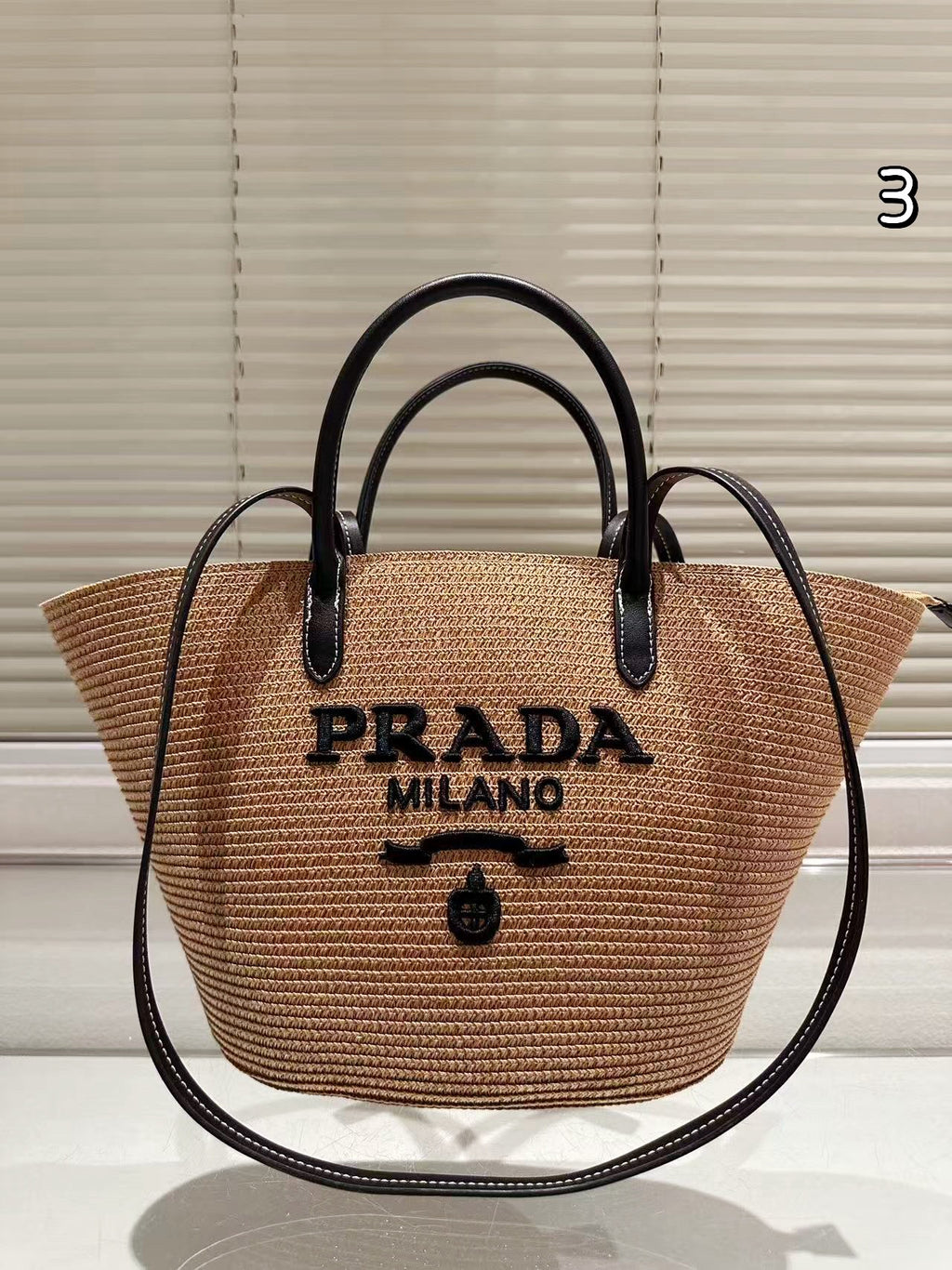 P Straw Tote 1825061810