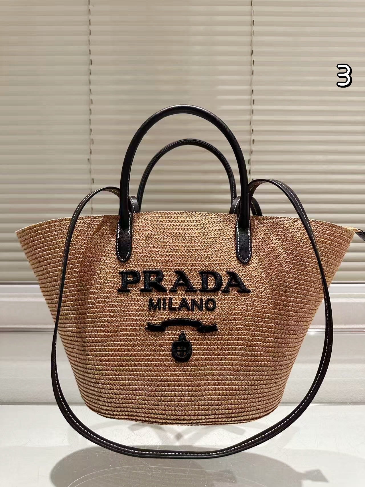P Straw Tote 1825061810