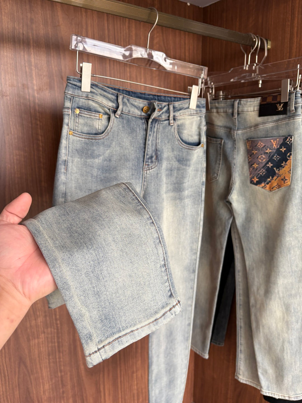 TB  Custom-made original washed denim jeans  26010506