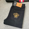 Men's straight through casual jeans 1025011615
