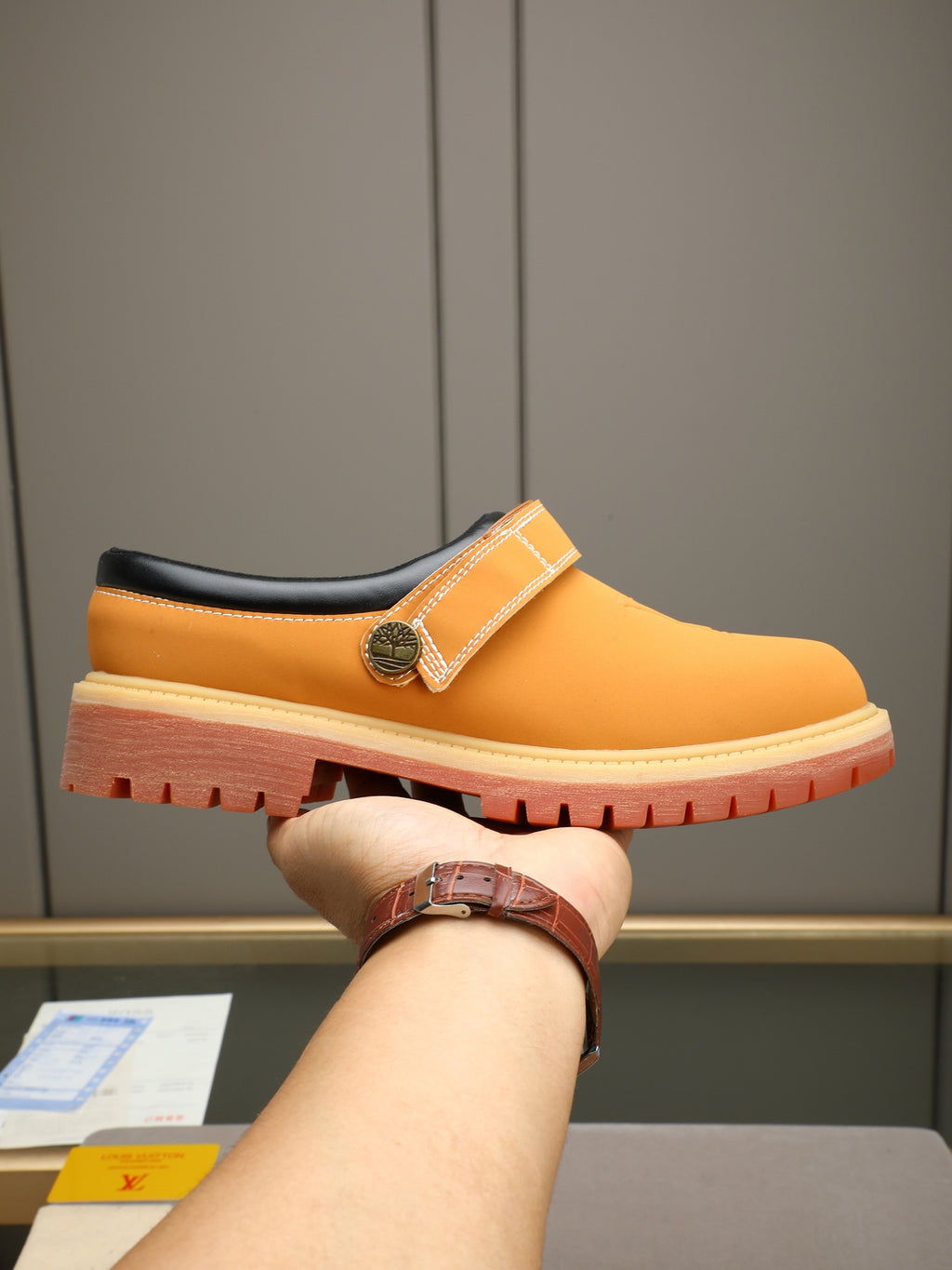 VV Retro-style monogram ankle boots (collaboration model)  2026070201
