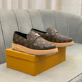 Brown Classic Pattern Casual Comfortable Men's Loafers