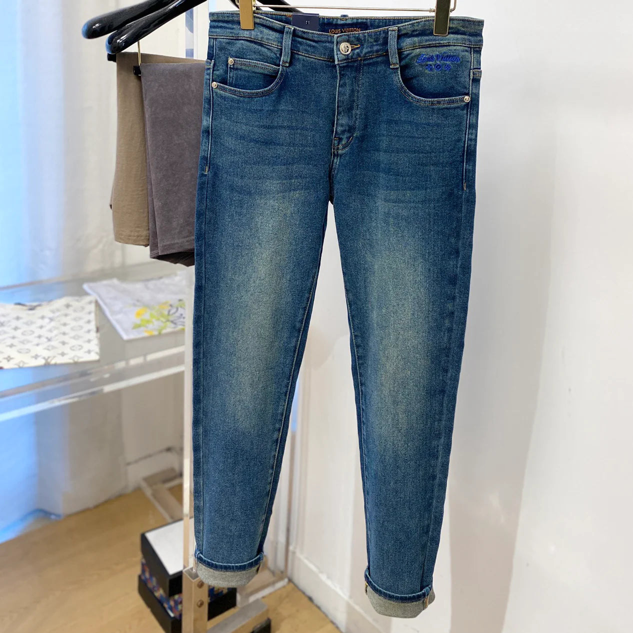 High-End Men’s Fitted Straight-Leg Jeans BS1026071502