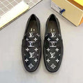 Men's cowhide white monogrammed Loafers