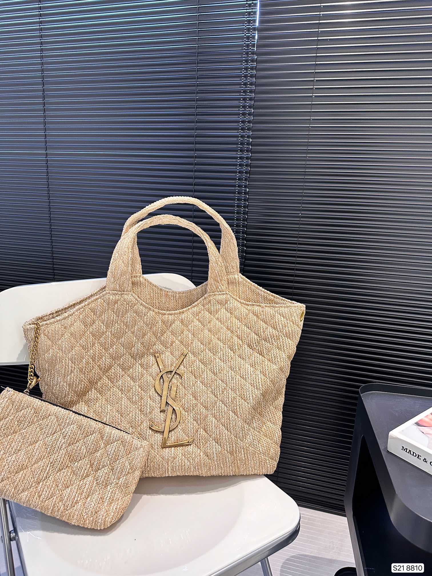 YSL summer fashion woven tote bag 0724041114