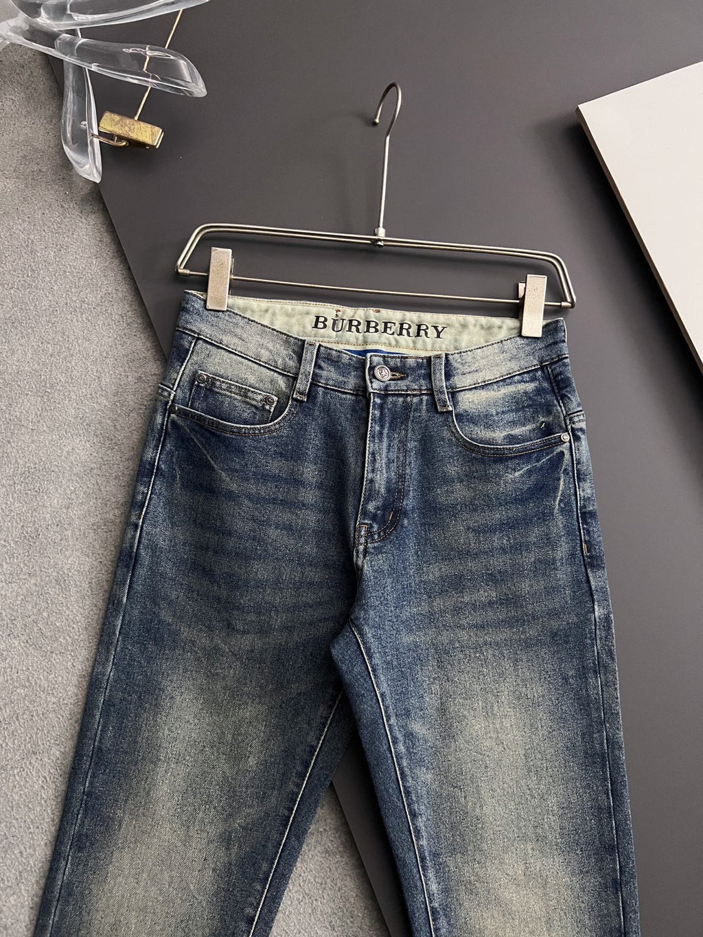 TB Heavy-duty washed stretch denim jeans 1825122601
