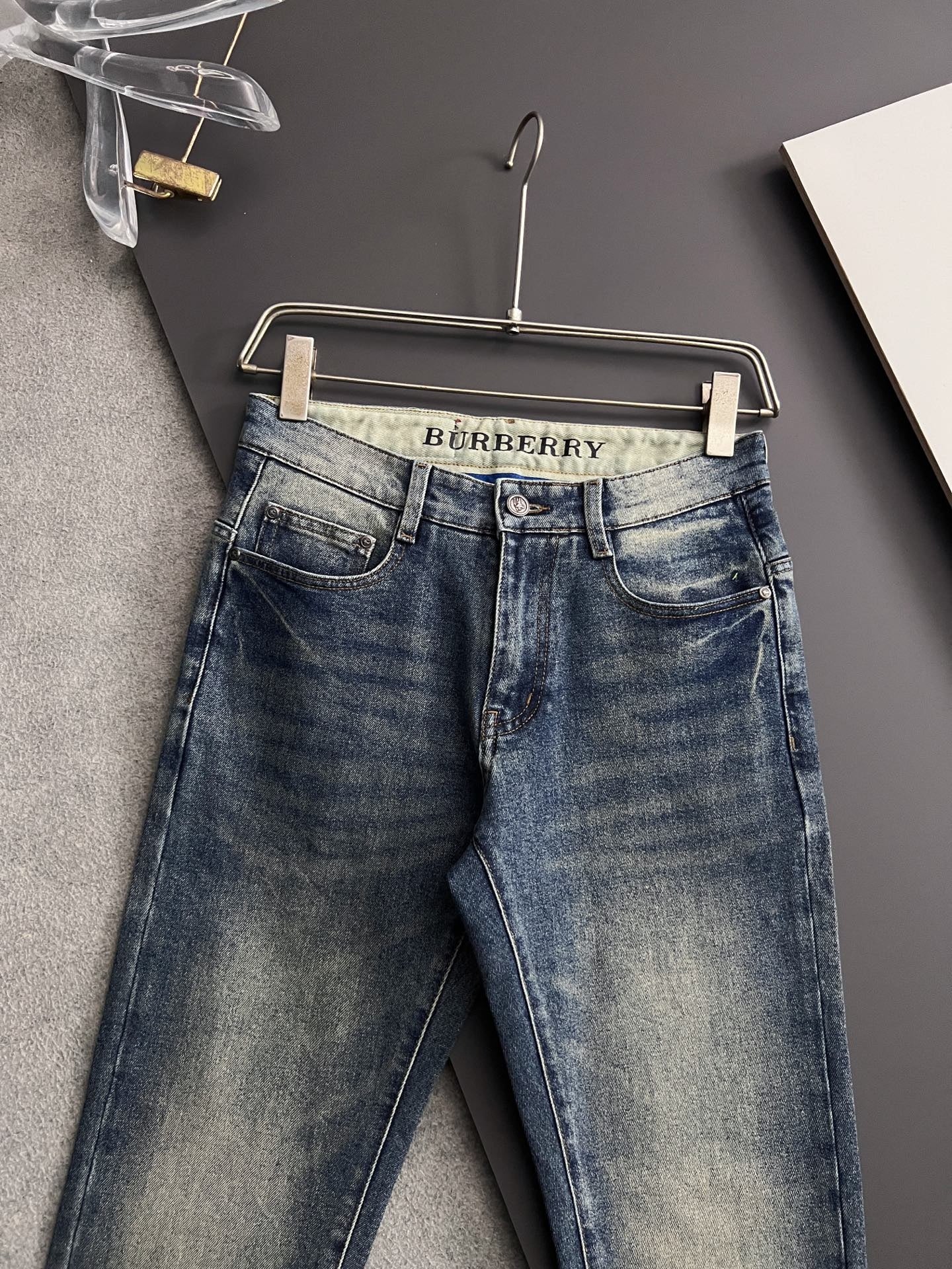 TB Heavy-duty washed stretch denim jeans 1825122601
