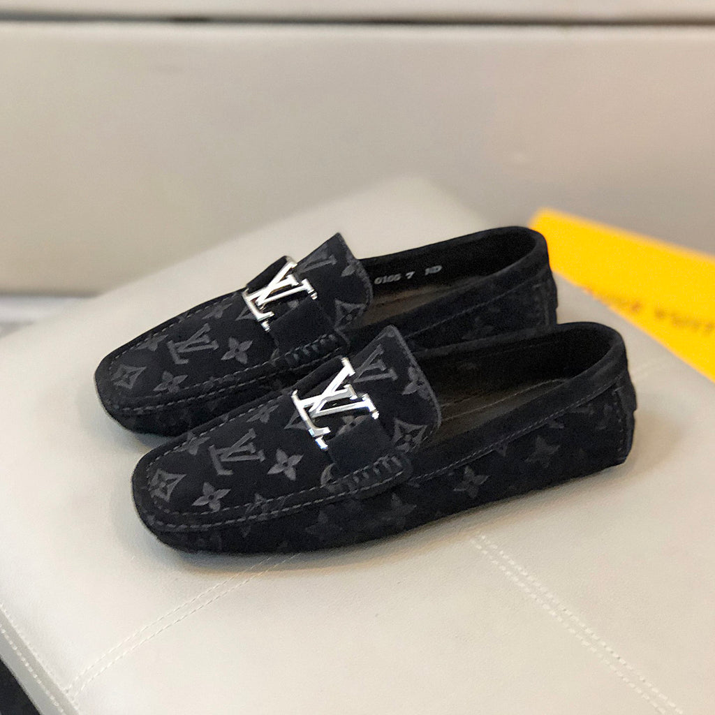 Nubuck-embossed slip-ons loafers PD16060101