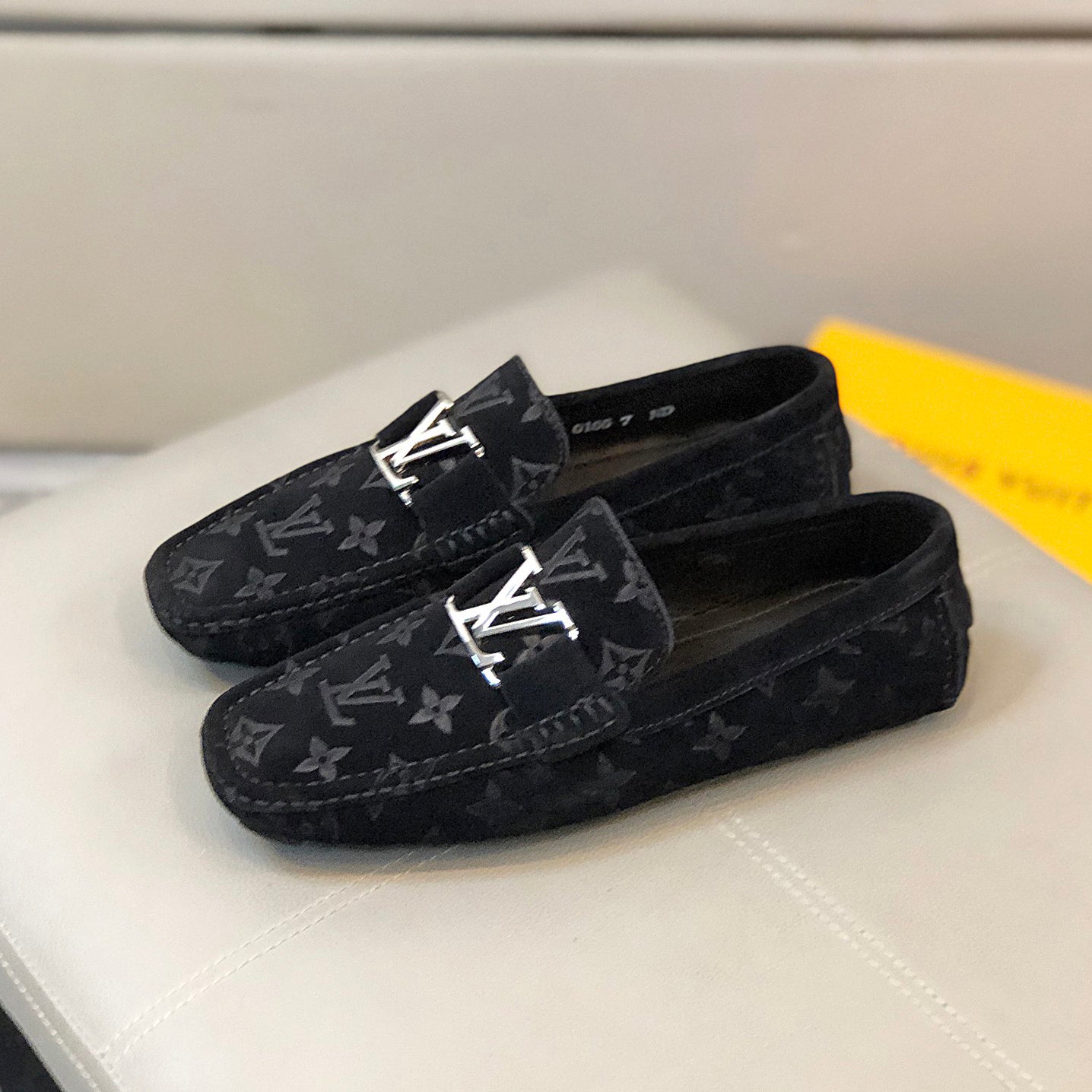 Nubuck-embossed slip-ons loafers PD16060101