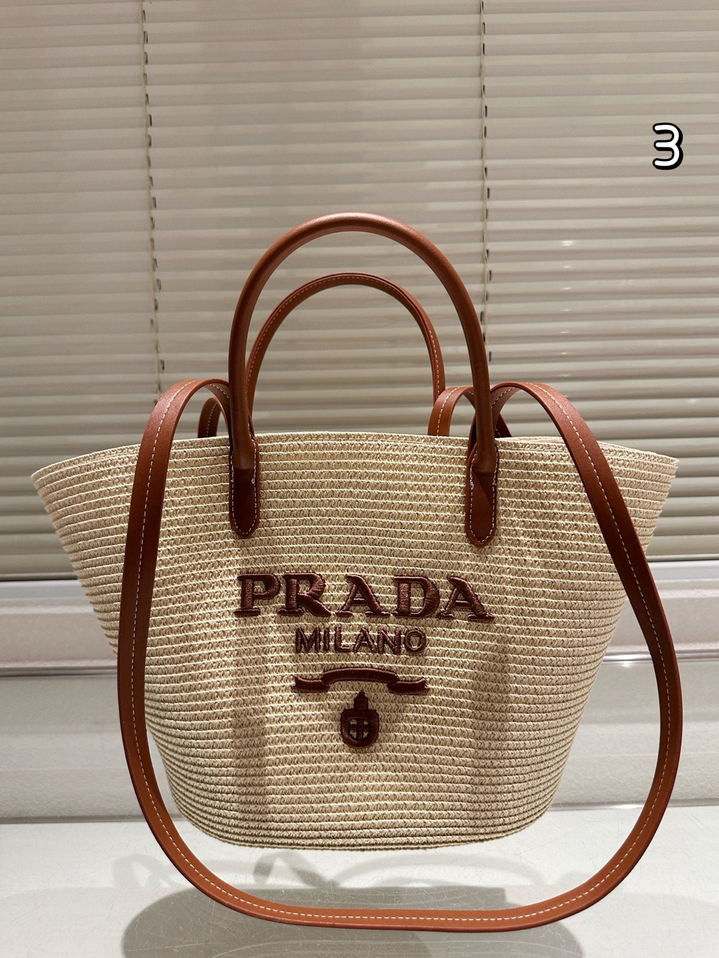 P Straw Tote 1825061810