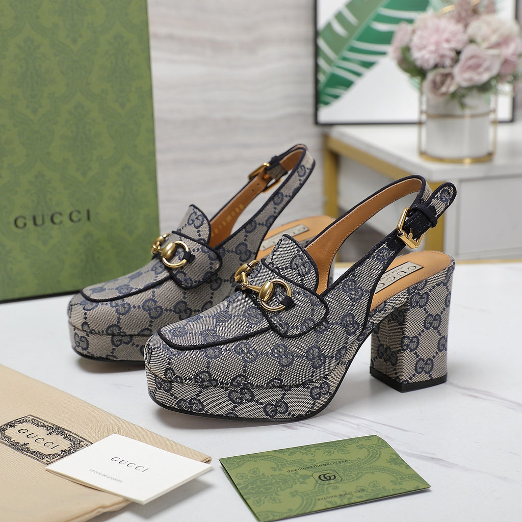GG Horsebit slingback pumps 1825031805