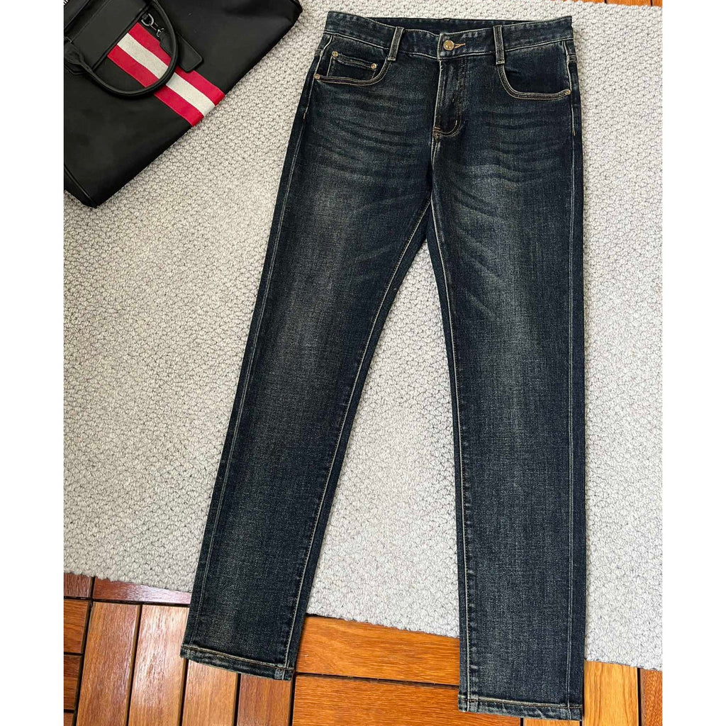 Men's straight through casual jeans 1025011613