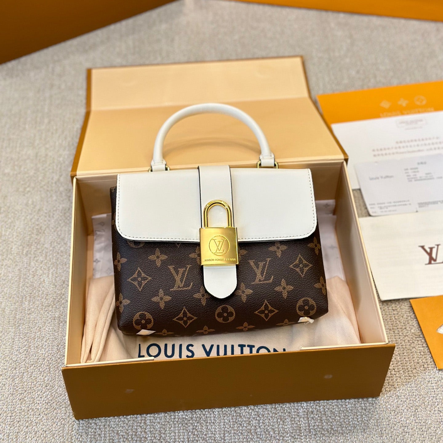 Gold Padlock Tote Bag 1824061102
