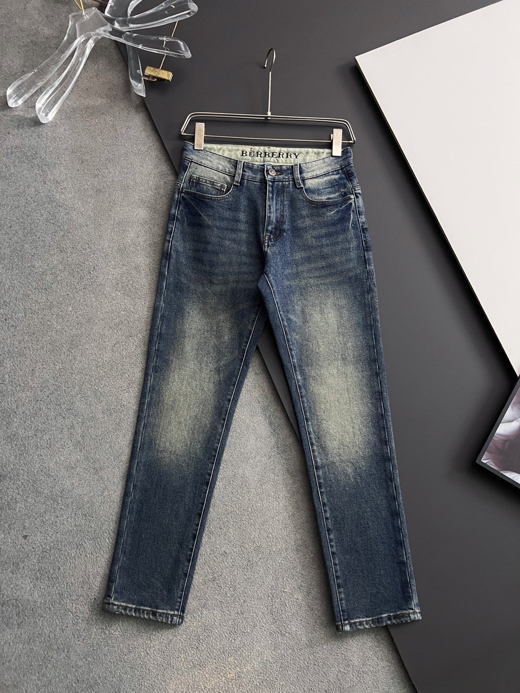 TB Heavy-duty washed stretch denim jeans 1825122601