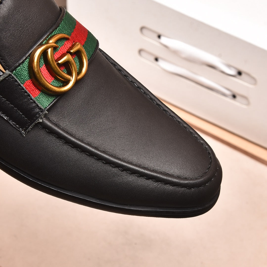 Gentleman Men's Shoes Leather Popular Classic Presbyterian Pattern Loafers G10