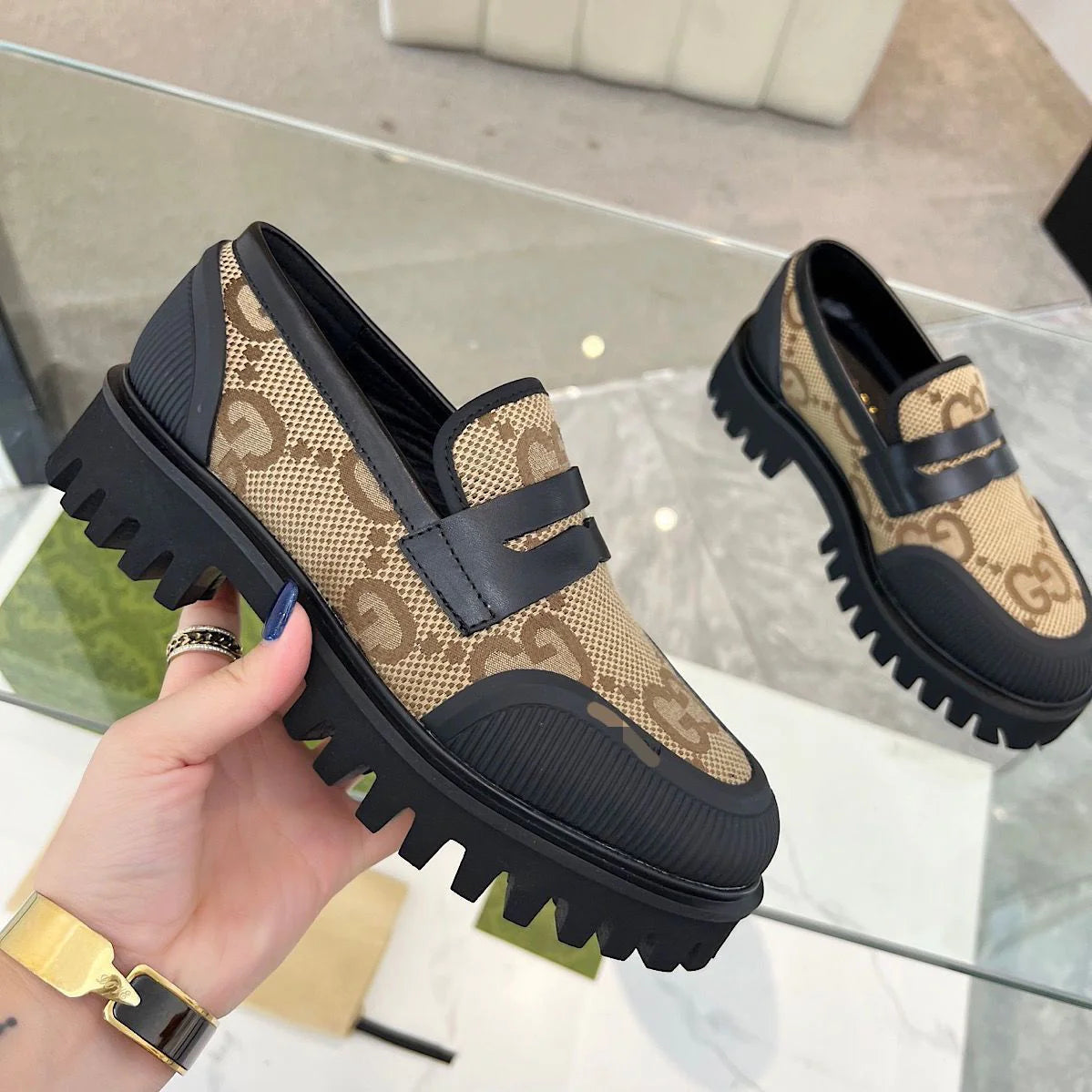 New Style Spliced Canvas Breathable Thick-soled Men's Shoes Casual Sneakers 1024030620