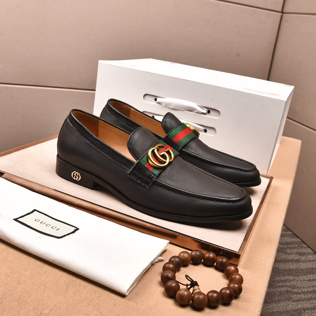 Gentleman Men's Shoes Leather Popular Classic Presbyterian Pattern Loafers G10
