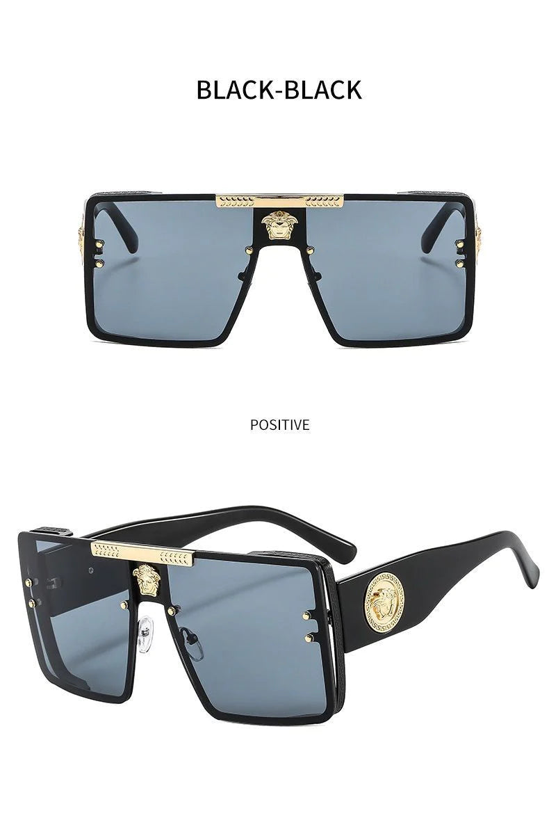 Fashion Generous Frame Glasses Personalized Metal Sunglasses 1024030805