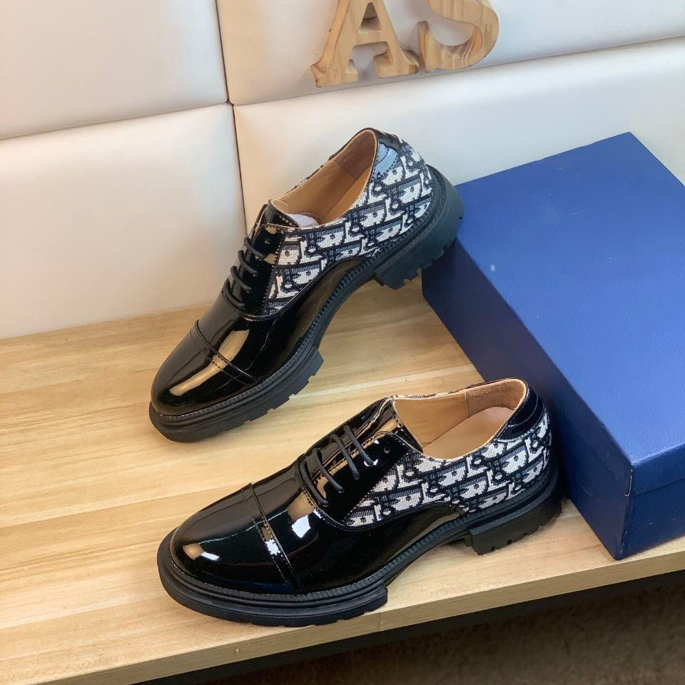 D logo Brook trendy shoes classic letter carved slip-on shoes PD16063002