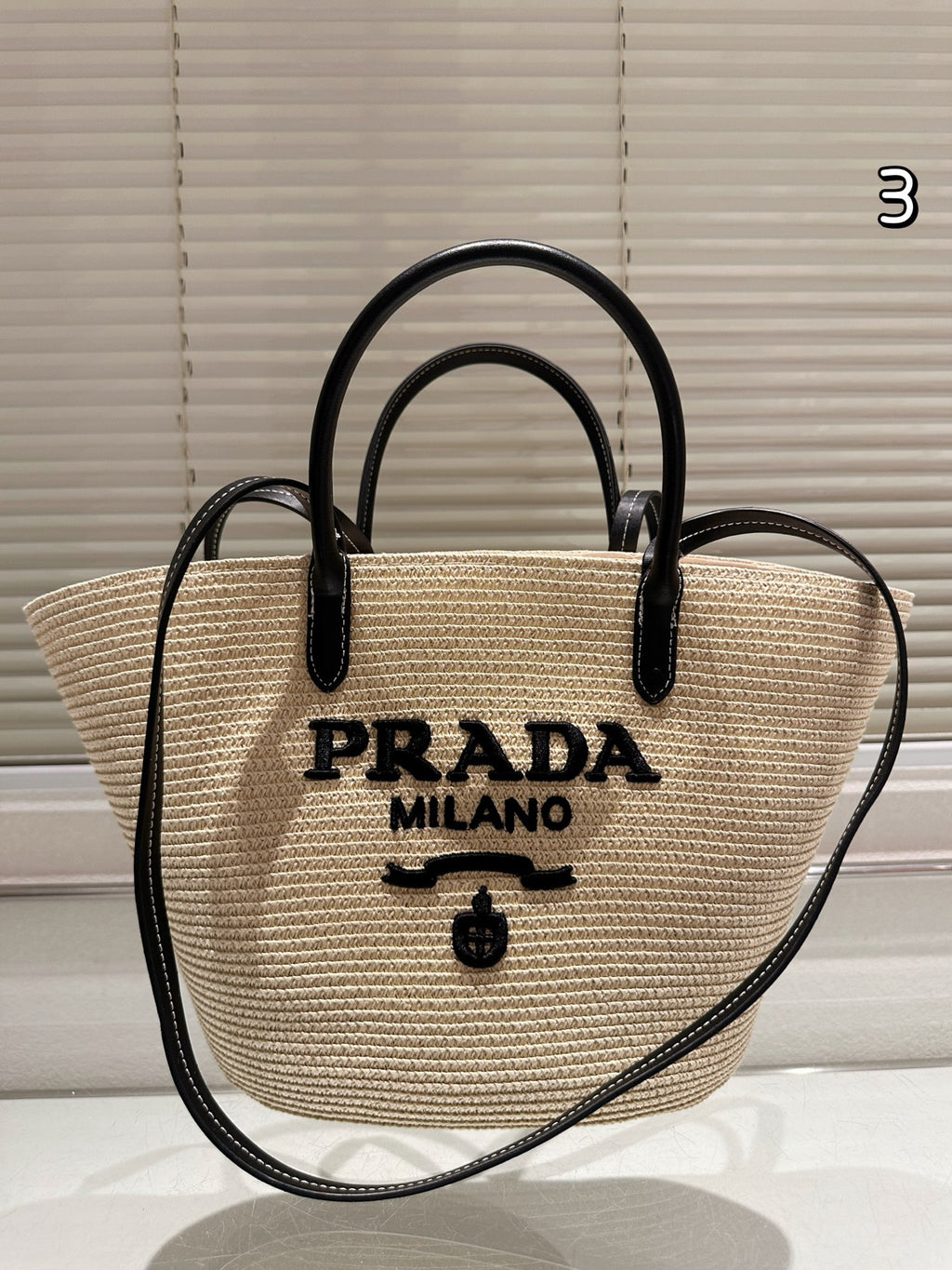 P Straw Tote 1825061810