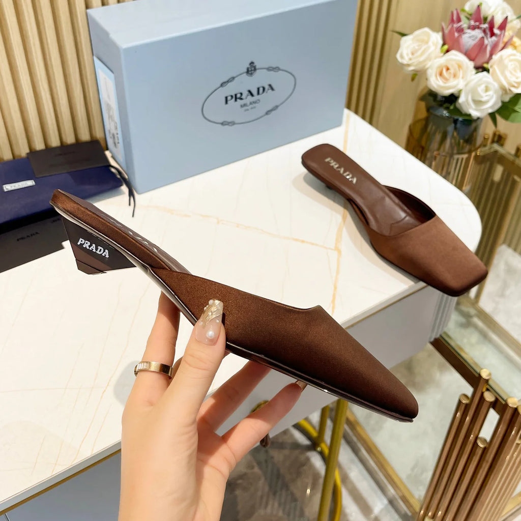 Fashion new ladies triangle heel square head slippers 1025040215