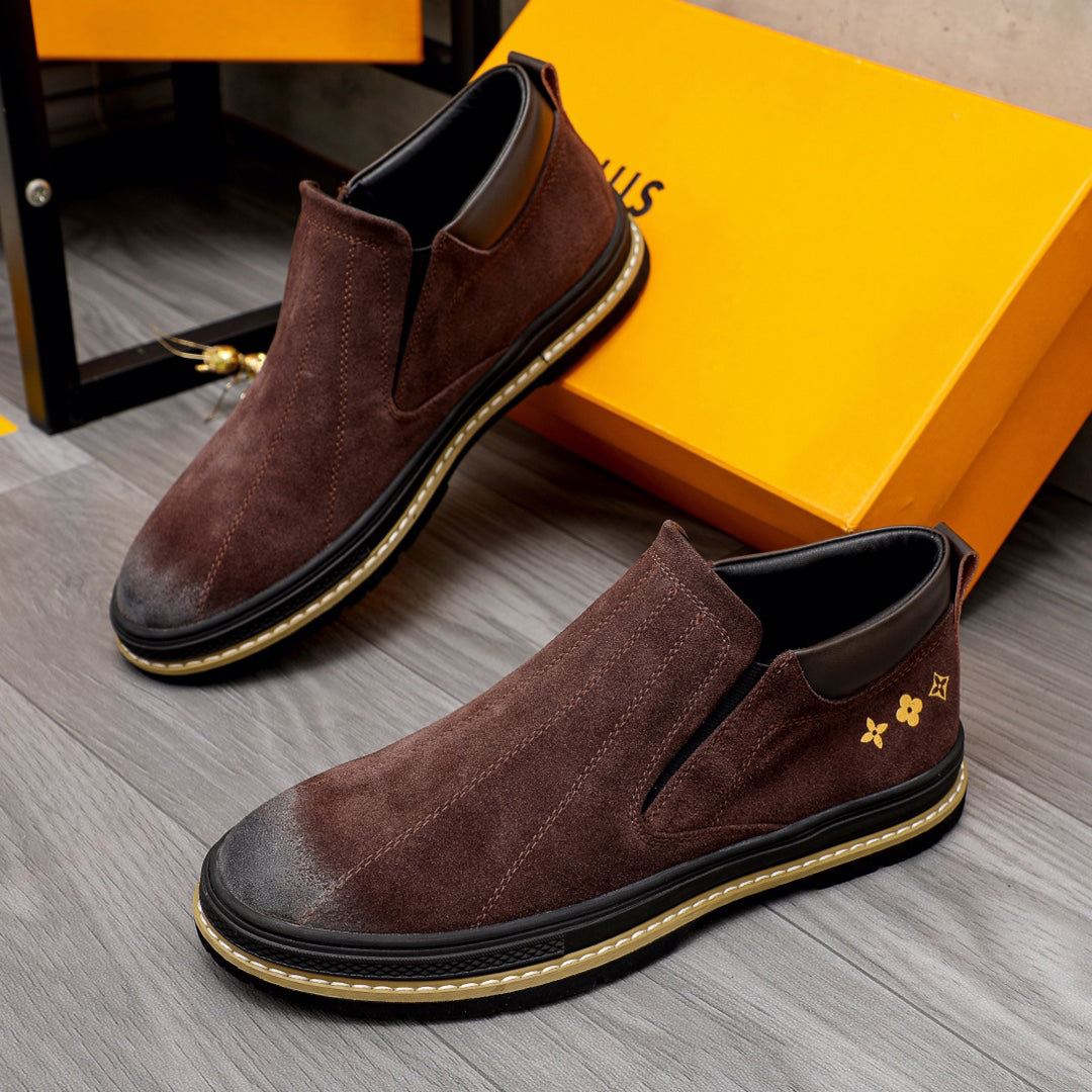 New Suede Gradient Casual All-match Shoes Fashion Slip-On Shoes