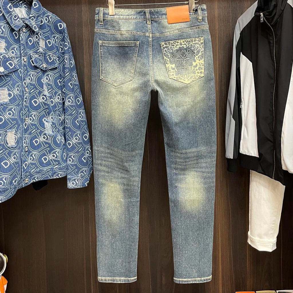 New men's autumn and winter elastic slim fit jeans 1024102207