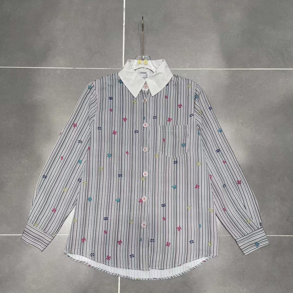 New C letter POLO collar print shirt PD1023081008