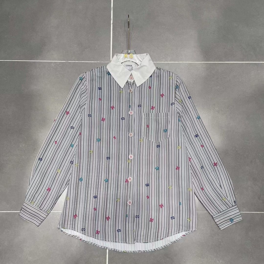 New C letter POLO collar print shirt PD1023081008