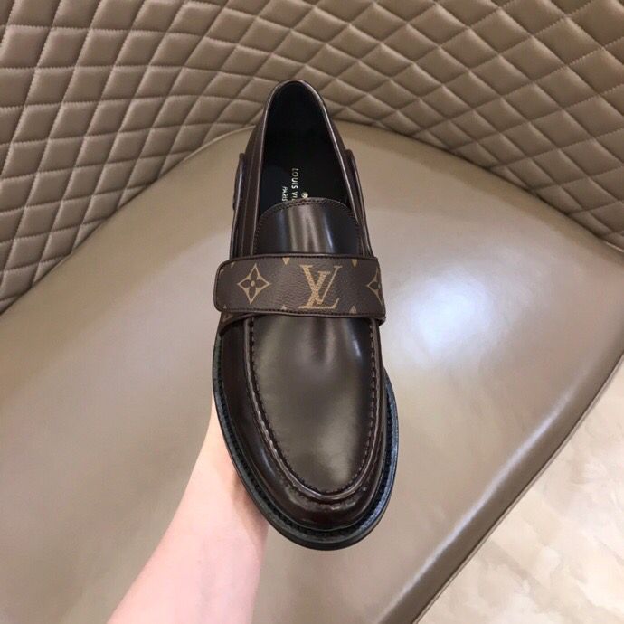 Dark brown luxury men's loafers