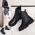 Black Platform Lace-Up Boots
