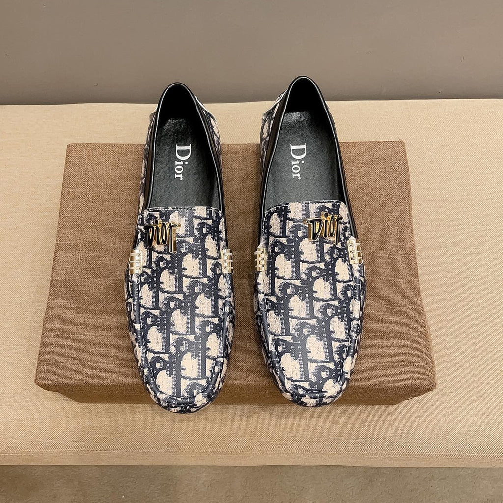 Classic letter-printed loafers 1824040711