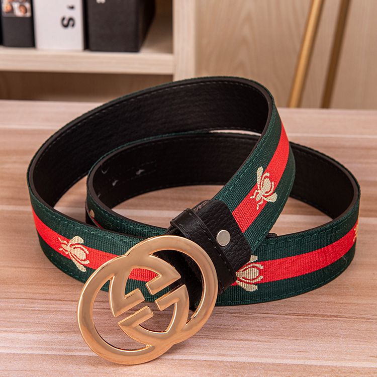 Men's Belt High-Grade Letter Leather Business Belt All-Match Casual p02070701
