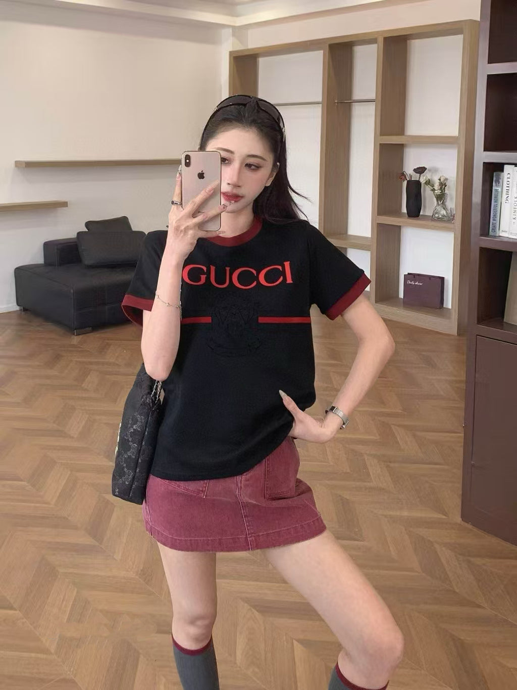 GG women's Silicone logo T-shirt 1825052907