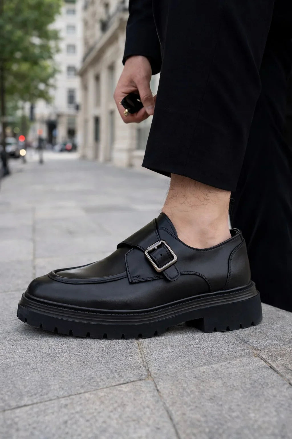 Cary Pump Black Buckle Loafers