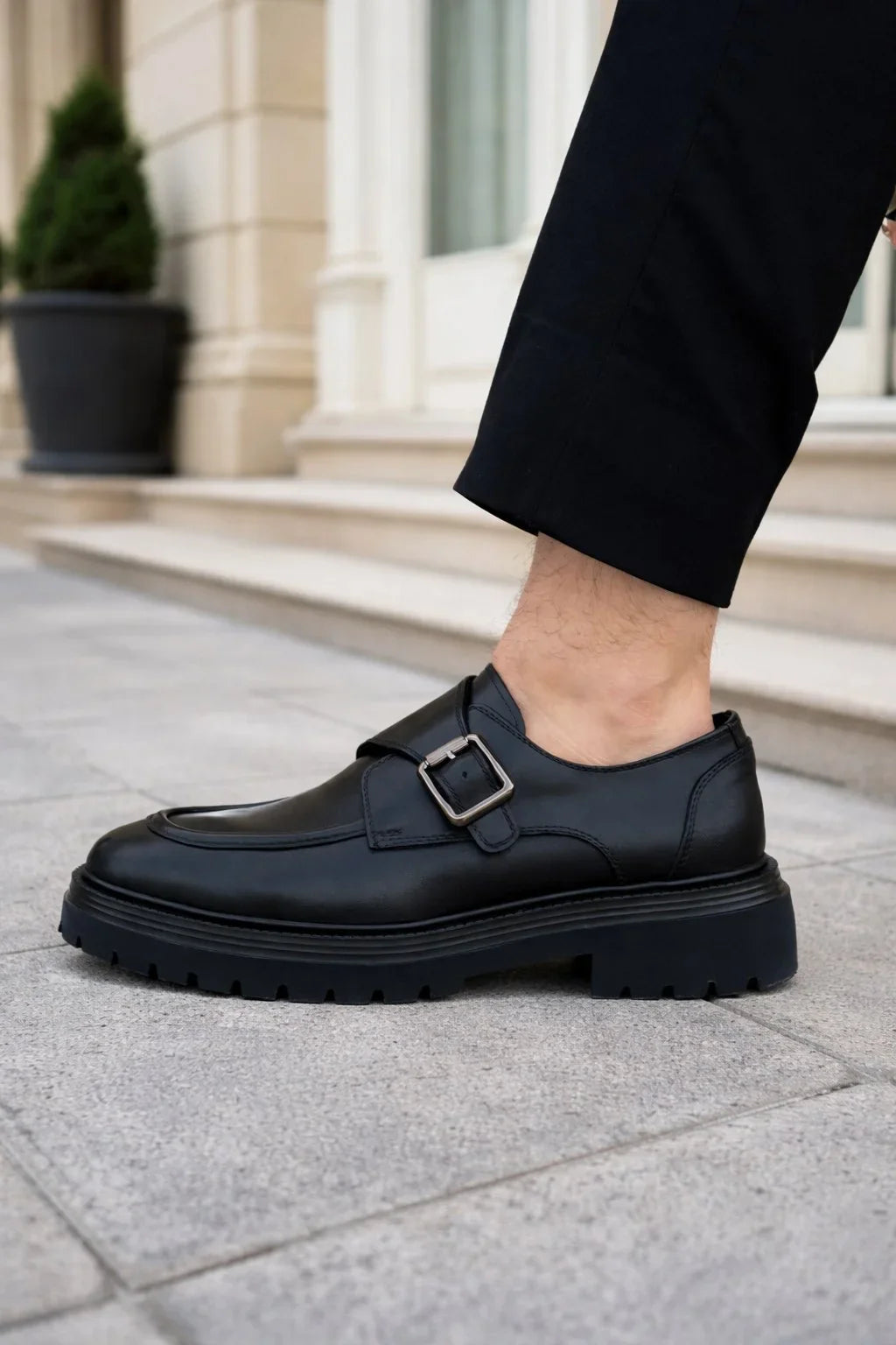 Cary Pump Black Buckle Loafers