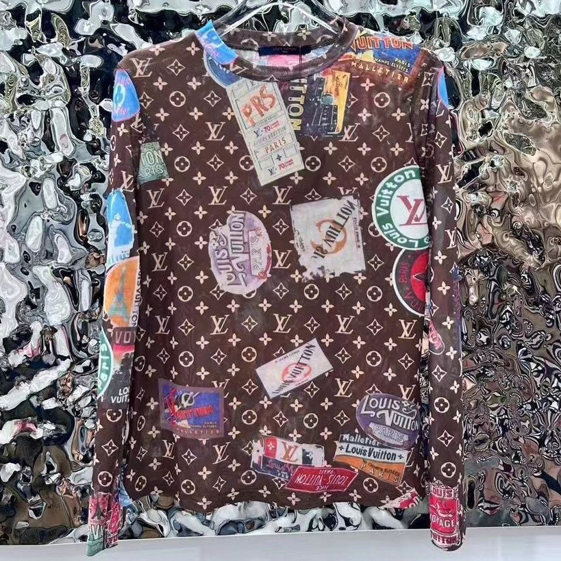 New autumn and winter printed base shirt 1024110608