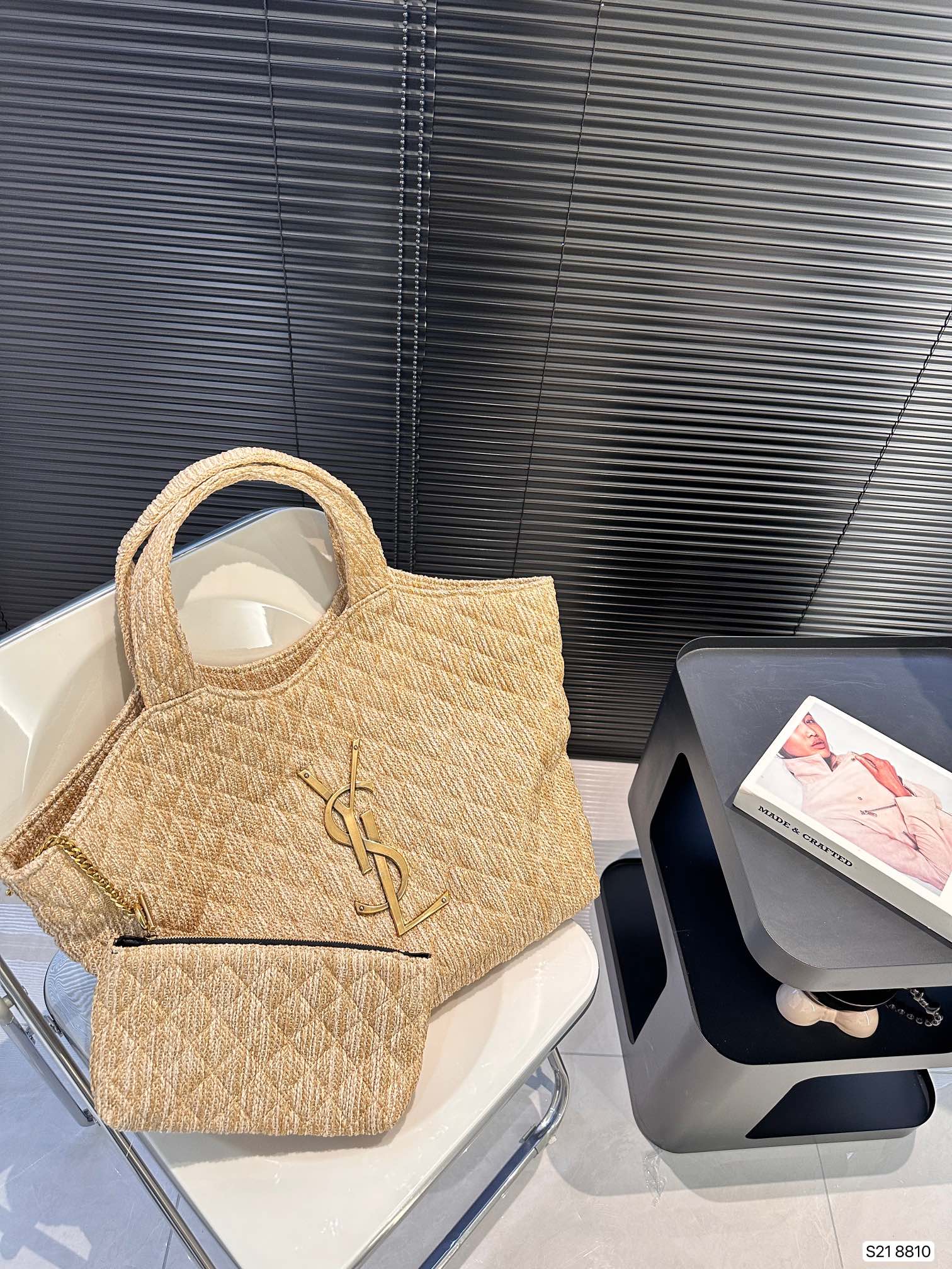 YSL summer fashion woven tote bag 0724041114
