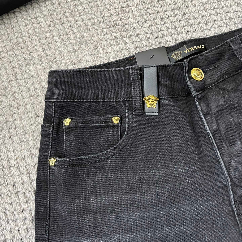 Men's straight through casual jeans 1025011615