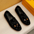 Men's Fashion Versatile V Logo Moccasin Loafers