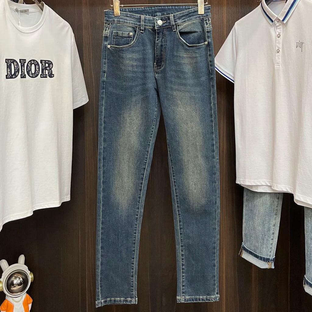 New men's autumn and winter elastic slim fit jeans 1024102208